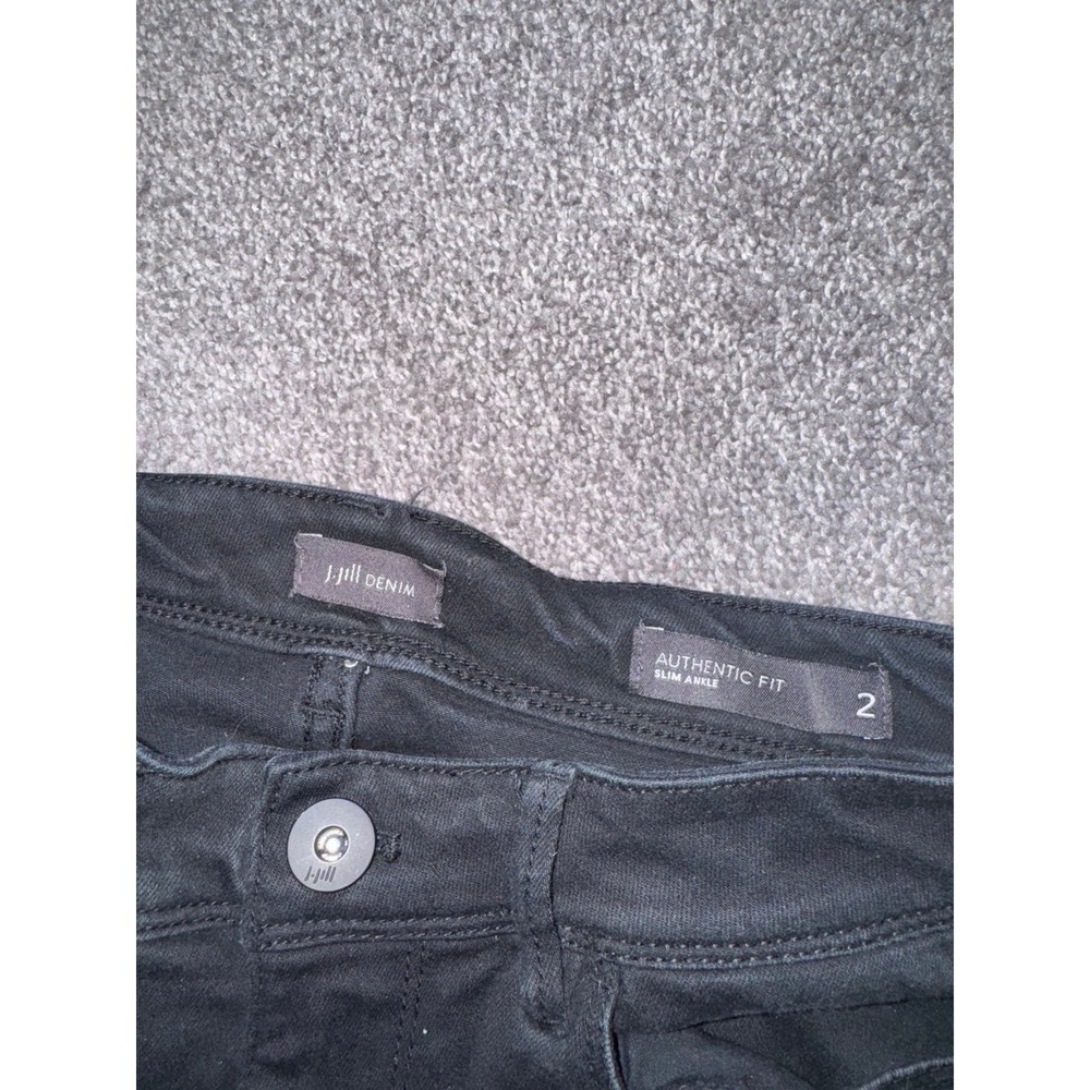 J.Jill Denim Black‎ Authentic Fit Slim Ankle Jeans Size 2 - Picture 3 of 8